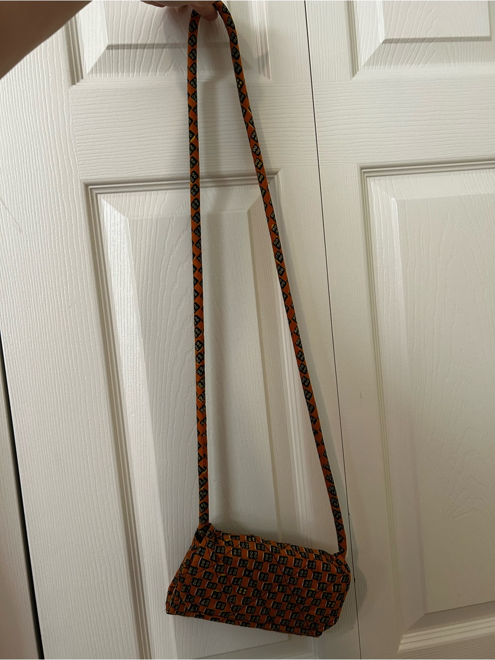 Orange Patterned Crossbody Bag - Stylish Women’s Shoulder Bag